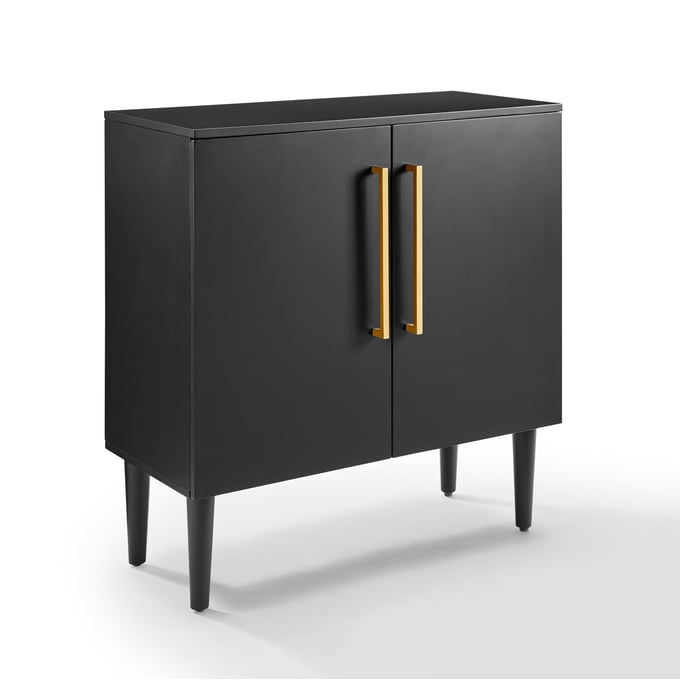 Crosley Everett Matte Black Storage Cabinet CRSL-CF6122-MB