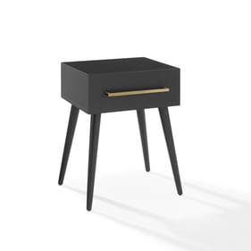 Crosley Everett Matte Black Side Table