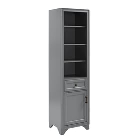 Crosley Tara Gray Linen Storage Cabinet