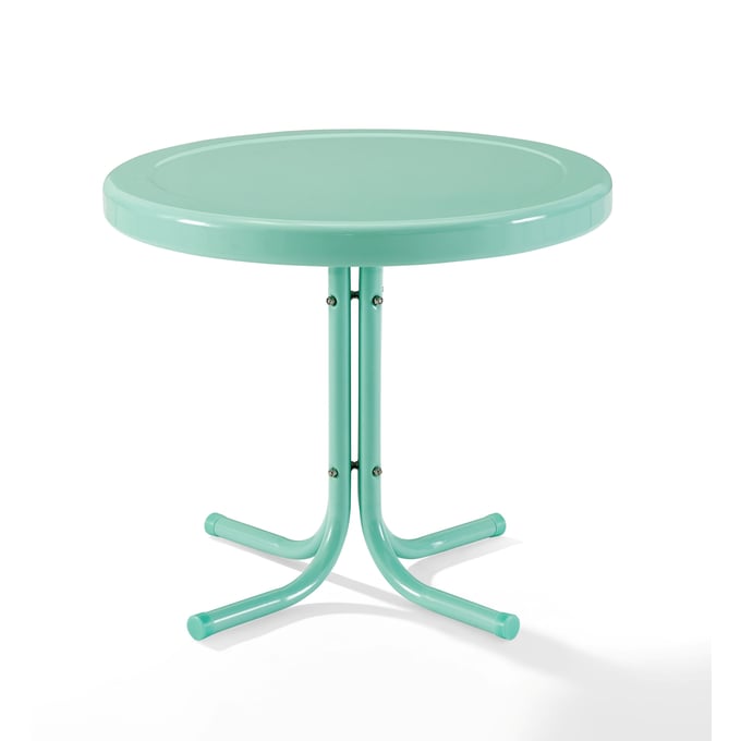 Crosley Griffith Aqua Gloss Retro Outdoor Side Table CRSL-CO1011A-AQ