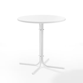 Crosley Griffith White Satin Retro Outdoor Bistro Table