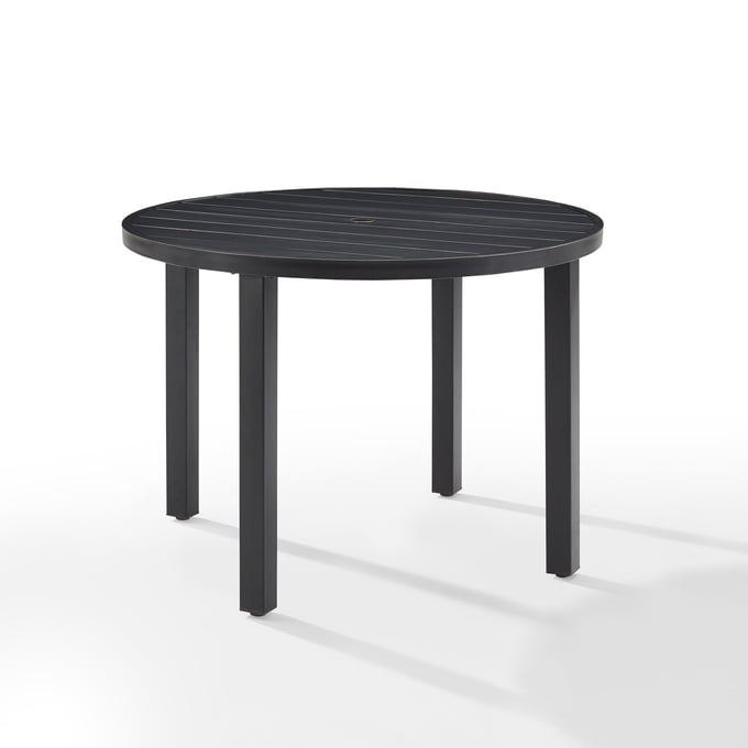 Crosley Kaplan Oil Rubbed Bronze 42 Inch Round Outdoor Dining Table CRSL-CO6217-BZ