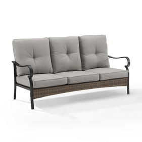 Crosley Dahlia Taupe Matte Black Outdoor Sofa