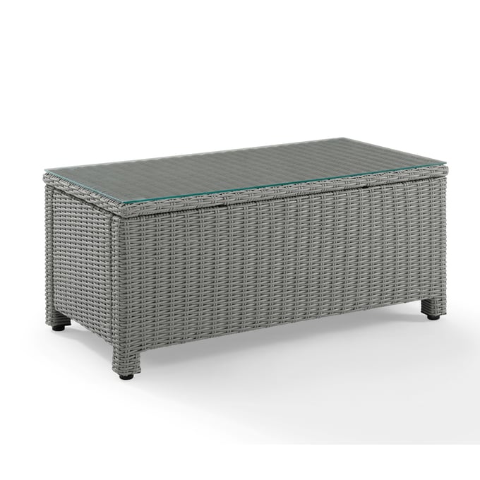 Crosley Bradenton Gray Wicker Outdoor Coffee Table CRSL-CO7208-GY