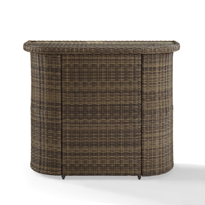 Crosley Bradenton Weathered Brown Outdoor Bar Table CRSL-CO7221-WB