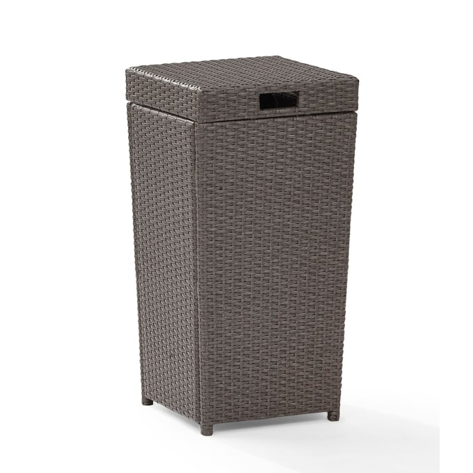 Crosley Palm Harbor Weathered Gray Outdoor Trash Can CRSL-CO7301-WG