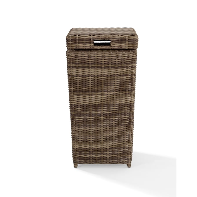 Crosley Bradenton Weathered Brown Outdoor Trash Can CRSL-CO7306-WB