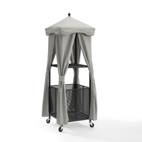 Crosley Grady Gray Outdoor Storage Towel Valet