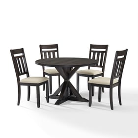 Crosley Hayden Creme Slate 5pc Round Dining Set