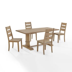 Crosley Joanna Rustic Brown 5pc Dining Set