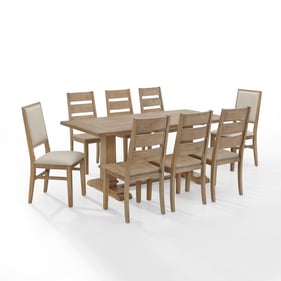 Crosley Joanna Creme Rustic Brown 9pc Dining Set