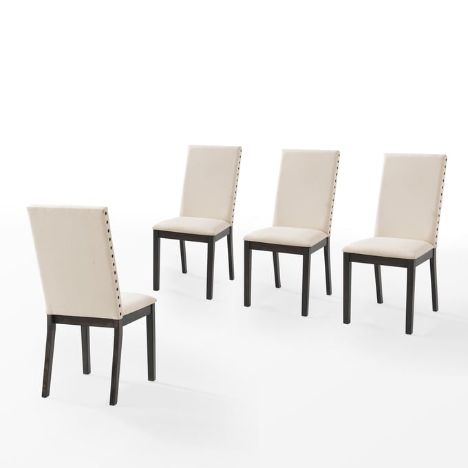 4 Crosley Hayden Slate Cream Upholstered Dining Chairs CRSL-KF13078SL