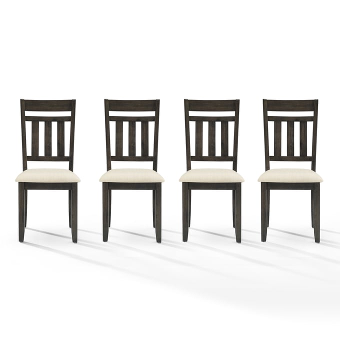 4 Crosley Hayden Slate Cream Slat Back Dining Chairs CRSL-KF13079SL