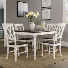 Crosley Shelby Distressed White 5pc Dining Set