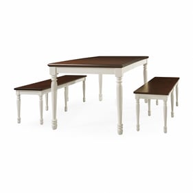 Crosley Shelby Distressed White 3pc Dining Set