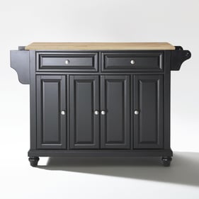 Crosley Cambridge Natural Black Full Size Kitchen Island Cart