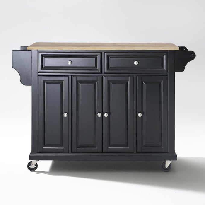 Crosley Natural Black Full Size Kitchen Cart CRSL-KF30001EBK