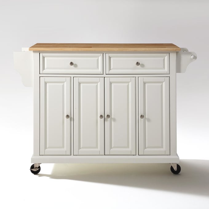 Crosley Natural White Full Size Kitchen Cart CRSL-KF30001EWH