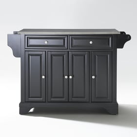 Crosley Lafayette Black Full Size Kitchen Island Cart