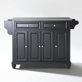 Crosley Cambridge Black Full Size Kitchen Island Cart