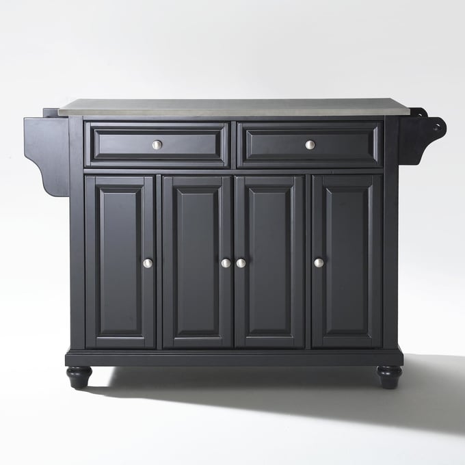 Crosley Cambridge Black Full Size Kitchen Island Cart CRSL-KF30002DBK