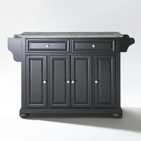 Crosley Alexandria Gray Black Full Size Kitchen Island Cart