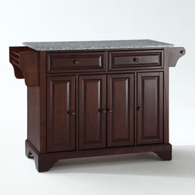 Crosley Lafayette Gray Mahogany Full Size Kitchen Island Cart