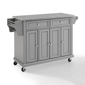 Crosley Gray Full Size Granite Top Kitchen Cart