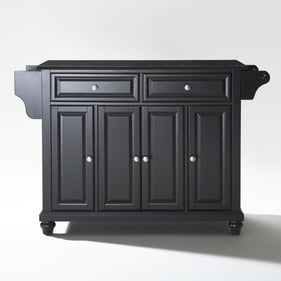 Crosley Cambridge Black Granite Full Size Kitchen Island Cart