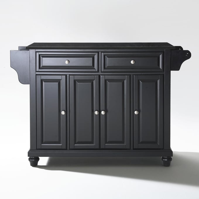 Crosley Cambridge Black Granite Full Size Kitchen Island Cart CRSL-KF30004DBK