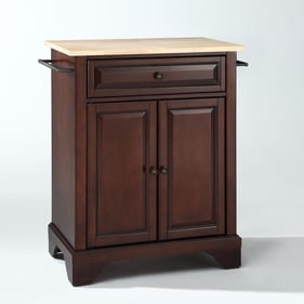 Crosley Lafayette Natural Mahogany Portable Kitchen Island Cart