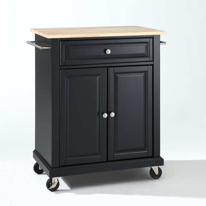 Crosley Compact Natural Black Kitchen Cart CRSL-KF30021EBK