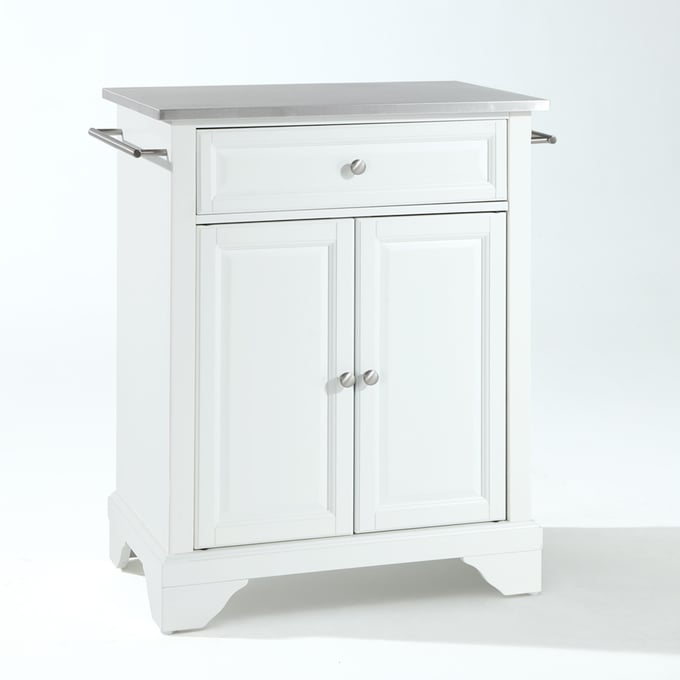 Crosley Lafayette White Portable Kitchen Island Cart CRSL-KF30022BWH