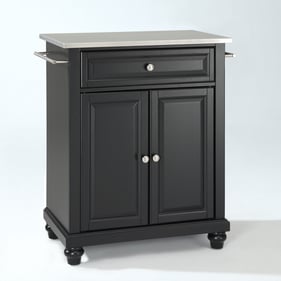 Crosley Cambridge Black Portable Kitchen Island Cart