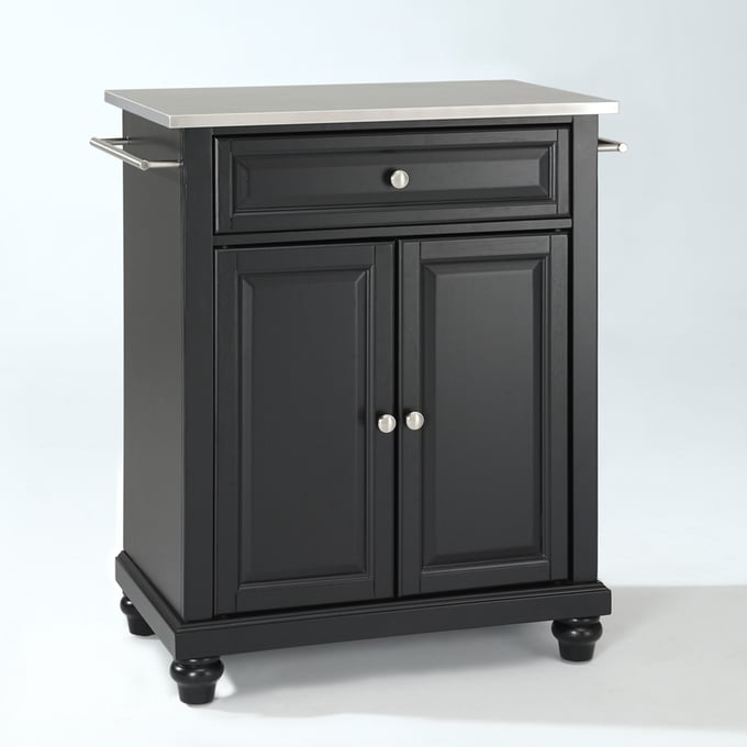 Crosley Cambridge Black Portable Kitchen Island Cart CRSL-KF30022DBK