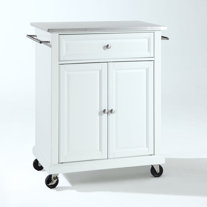 Crosley Compact White Kitchen Cart CRSL-KF30022EWH