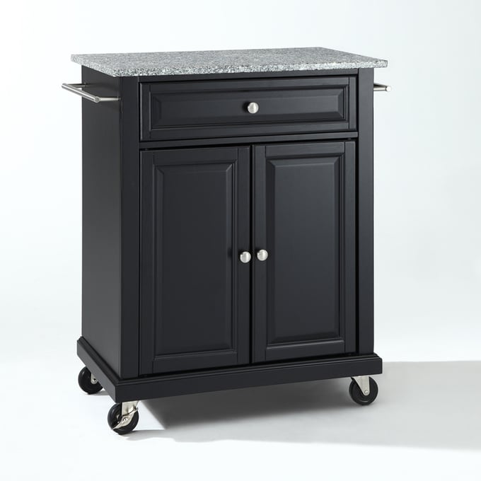 Crosley Compact Gray Granite Black Kitchen Cart CRSL-KF30023EBK