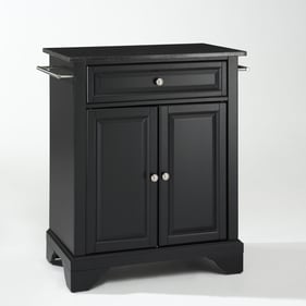 Crosley Lafayette Black Granite Portable Kitchen Island Cart