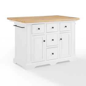 Crosley Julia Natural White Kitchen Island