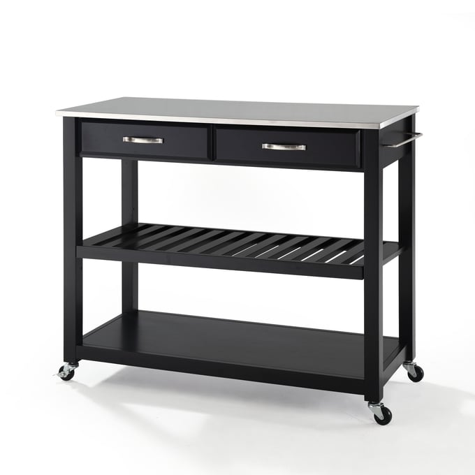 Crosley Black Kitchen Prep Rolling Cart CRSL-KF30052BK