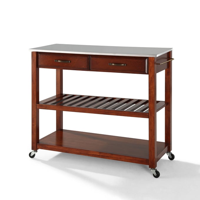 Crosley Cherry Kitchen Prep Rolling Cart CRSL-KF30052CH