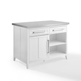 Crosley Silvia White Kitchen Island