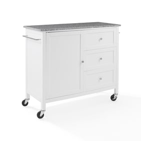 Crosley Soren White Gray Kitchen Island Cart