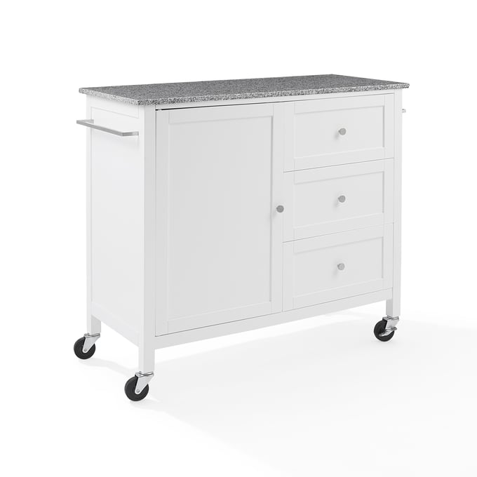 Crosley Soren White Gray Kitchen Island Cart CRSL-KF30090GG-WH