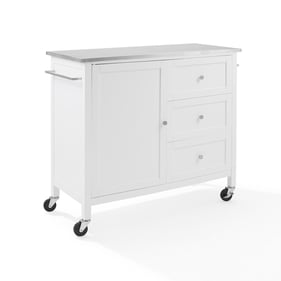 Crosley Soren White Kitchen Island Cart