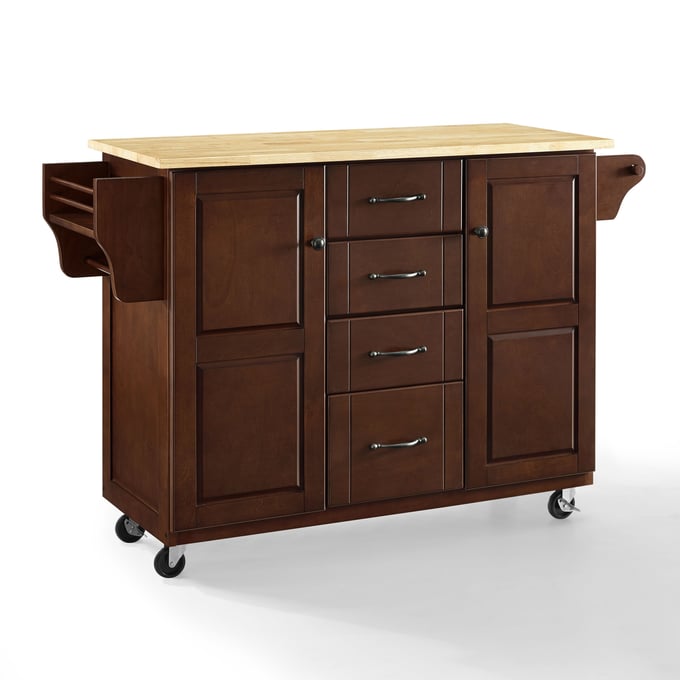 Crosley Eleanor Natural Mahogany Kitchen Cart CRSL-KF30171EMA