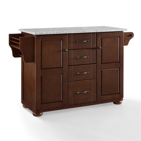 Crosley Eleanor Gray Mahogany Kitchen Island