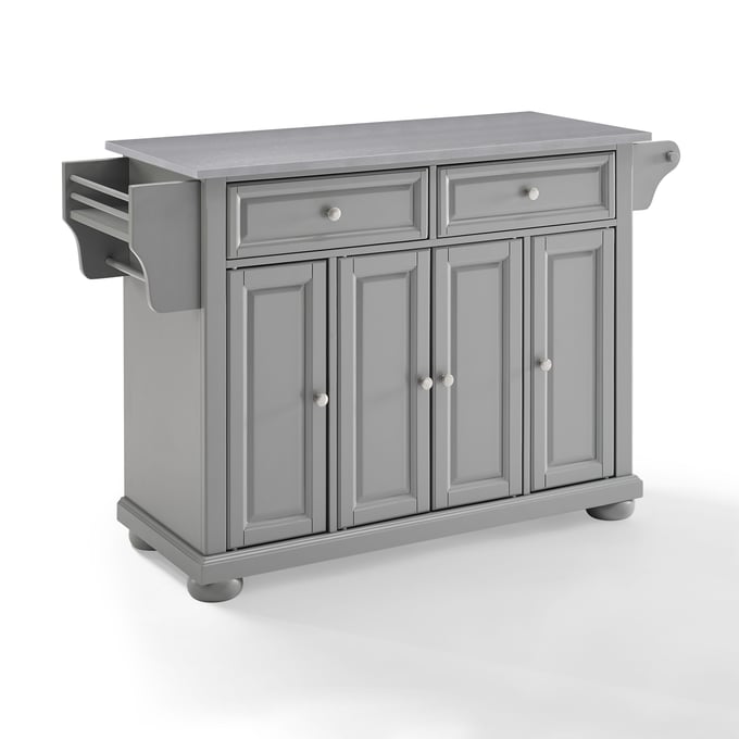 Crosley Alexandria Gray Kitchen Island Cart CRSL-KF30202AGY