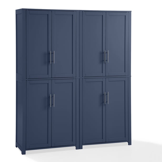 Crosley Savannah Navy 2pc Kitchen Storage Pantry Set CRSL-KF33020NV