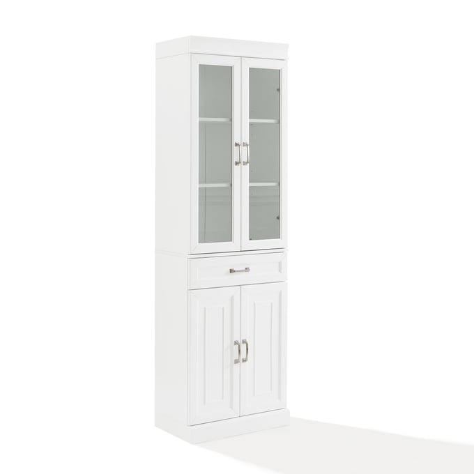 Pacific Stackable Sliding Glass Doors Cabinet Antique White